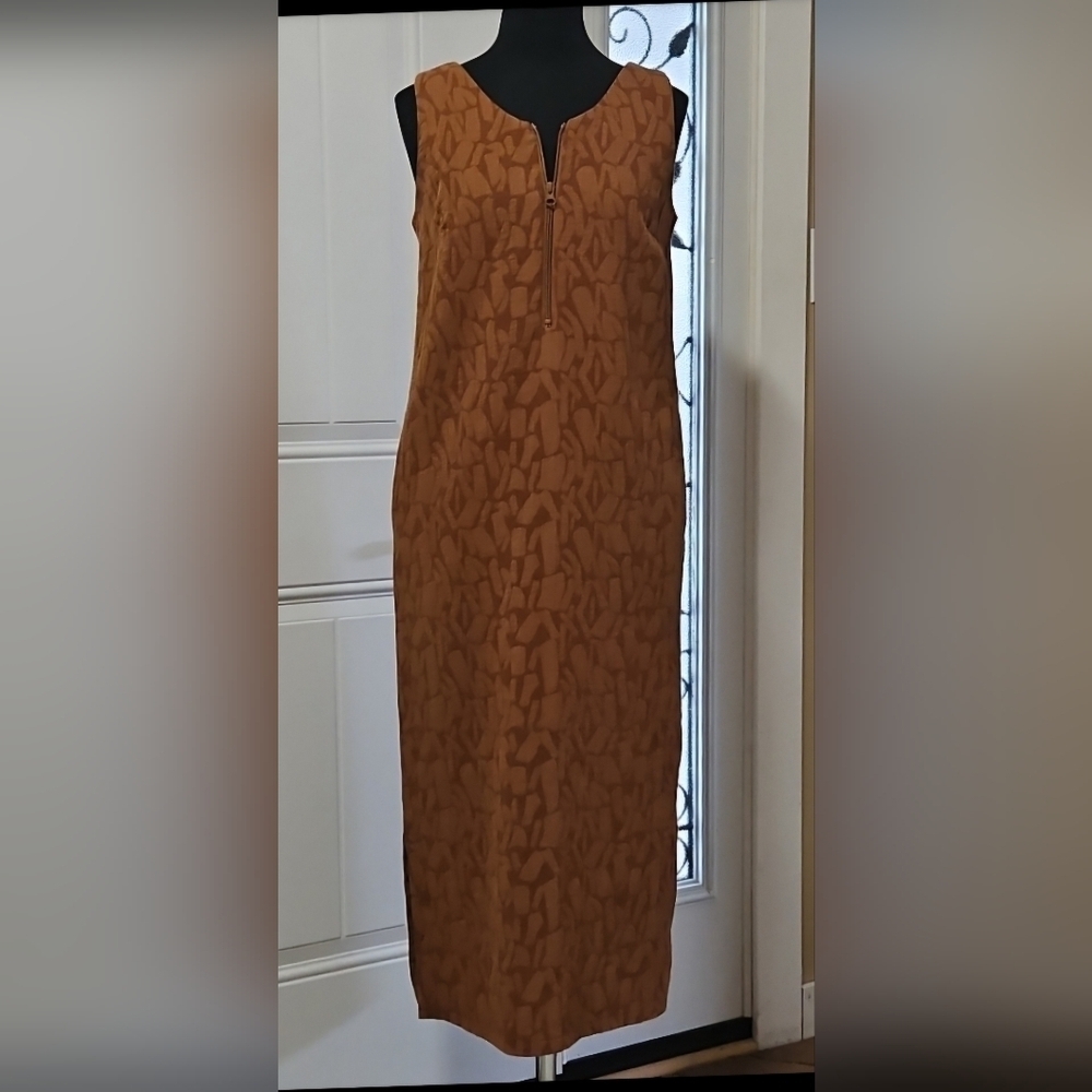 Smash+Tess Brown Cotton Linen Maxi Dress XS